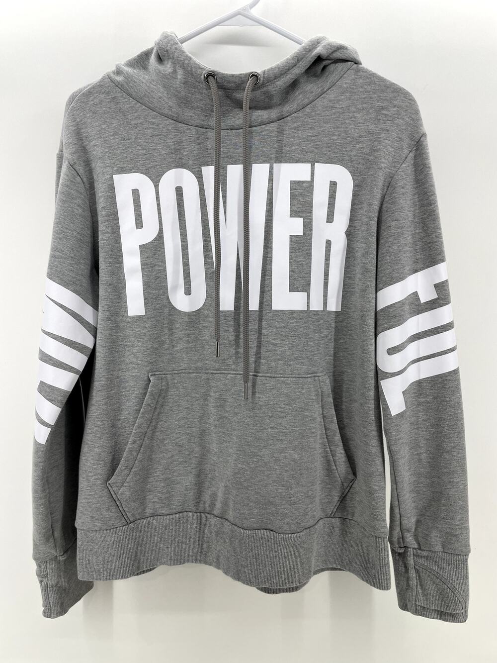 ATHLETA - I AM POWERFUL - Gray Hoodie Sweatshirt - Small